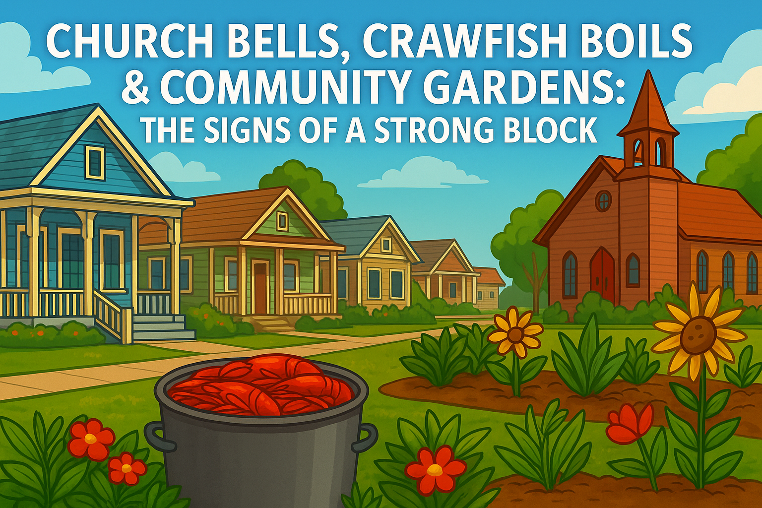 🔔 Church Bells, Crawfish Boils & Community Gardens: The Signs of a Strong Block